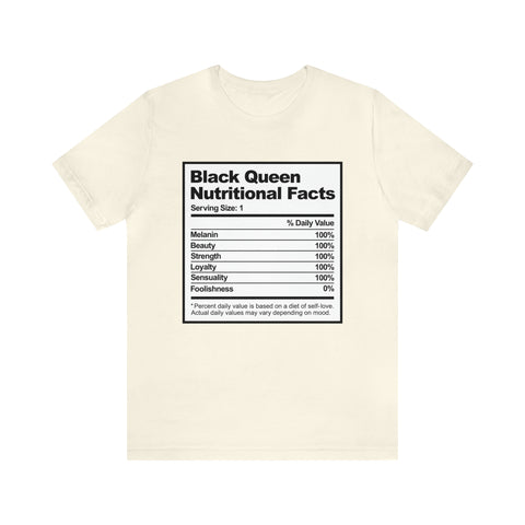 Black Queen Nutritional Facts T-Shirt