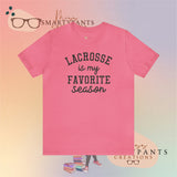 Lacrosse is my favorite season Crew Cotton Blend Shirt