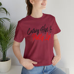 Curvy Hips & Pretty Lips statement T-Shirt/  Unisex Short Sleeve Tee