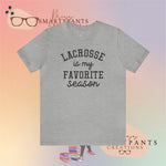 Lacrosse is my favorite season Crew Cotton Blend Shirt