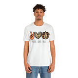 Peace Love Fall Unisex Short Sleeve Tee