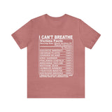 I can't Breathe #BLM  Unisex Short Sleeve Tee