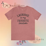 Lacrosse is my favorite season Crew Cotton Blend Shirt