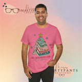 All Booked For Christmas Crew Cotton Blend Shirt