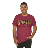 Peace Love Fall Unisex Short Sleeve Tee