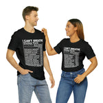 I can't Breathe #BLM  Unisex Short Sleeve Tee
