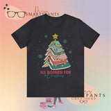 All Booked For Christmas Crew Cotton Blend Shirt