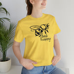 Bee Happy Positivity Shirt  Unisex Short Sleeve Tee