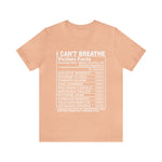 I can't Breathe #BLM  Unisex Short Sleeve Tee