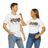 Peace Love Fall Unisex Short Sleeve Tee