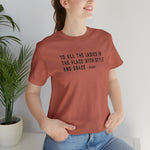 Bee Happy Positivity Shirt  Unisex Short Sleeve Tee