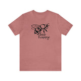 Bee Happy Positivity Shirt  Unisex Short Sleeve Tee