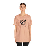 Bee Happy Positivity Shirt  Unisex Short Sleeve Tee