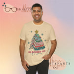 All Booked For Christmas Crew Cotton Blend Shirt