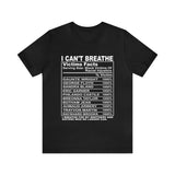 I can't Breathe #BLM  Unisex Short Sleeve Tee