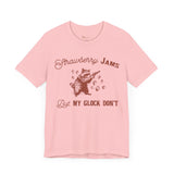 Strawberry Jams but My Glock Don't Raccoon  unisex T-shirt