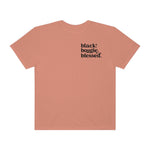 Black, Bougie & Blessed Unisex Garment-Dyed T-shirt