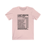 I can't Breathe Sons and Daughters #BLM  Unisex Short Sleeve Tee
