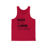 Vaxxed, Waxed and Looking Like a Snack Unisex Jersey Tank