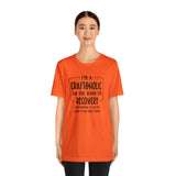 Craftoholic, but on the road to Recovery Unisex Crew Cotton Blend Shirt