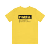 Privilege definition Short Sleeve Tee