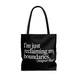 Reclaiming My Boundaries TikTok Inspired Canvas Tote
