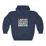 I am my Ancestors Wildest Dreams Unisex Heavy Blend Hooded Sweatshirt black
