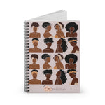 Shades of Melanin Hard Covered  Ruled Spiral Notebook