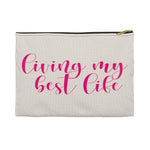 Canvas Living my best life planner makeup Storage pouch