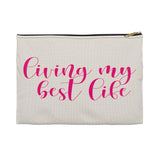 Canvas Living my best life planner makeup Storage pouch