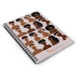 Shades of Melanin Hard Covered  Ruled Spiral Notebook