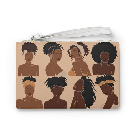 Shades of Melanin Vegan Leather  Clutch Bag