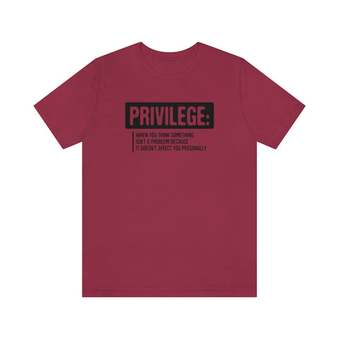 Privilege definition Short Sleeve Tee