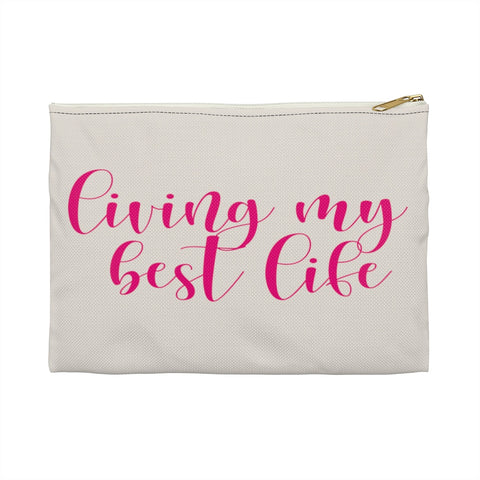 Canvas Living my best life planner makeup Storage pouch