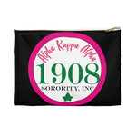 Alpha Kappa Alpha Sorority Inc Circle Makeup Bag