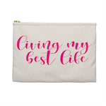 Canvas Living my best life planner makeup Storage pouch
