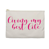 Canvas Living my best life planner makeup Storage pouch