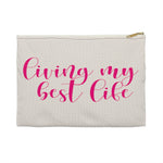 Canvas Living my best life planner makeup Storage pouch