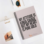 My Attitude is Kinda Savage  Ruled Spiral Notebook