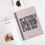 My Attitude is Kinda Savage  Ruled Spiral Notebook
