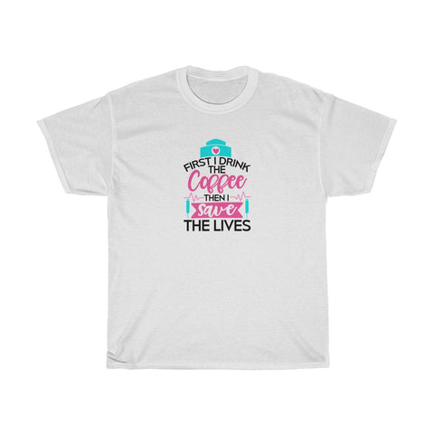 Nurses: Coffees & Superheros T-Shirt Multiple Colors Avaliable