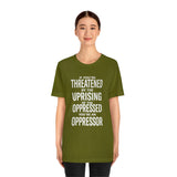 If You are Threatened by The Uprising TikTok Inspired Unisex Short Sleeve Tee
