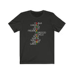 Powerful Names in Black History  BHM Celebration Unisex Short Sleeve Tee