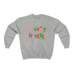 Merry and Bright Holiday Season Unisex EcoSmart® Crewneck Sweatshirt