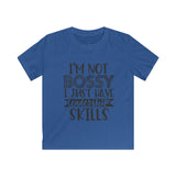 Not Bossy but Leadership Kids Softstyle Tee