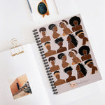 Shades of Melanin Hard Covered  Ruled Spiral Notebook