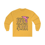 Never Underestimate a Crafty Woman Sleeve Shirt