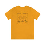 For the Plans I have for you Jeremiah 29:11 UNISEX fit