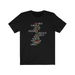 Powerful Names in Black History  BHM Celebration Unisex Short Sleeve Tee
