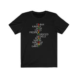 Powerful Names in Black History  BHM Celebration Unisex Short Sleeve Tee